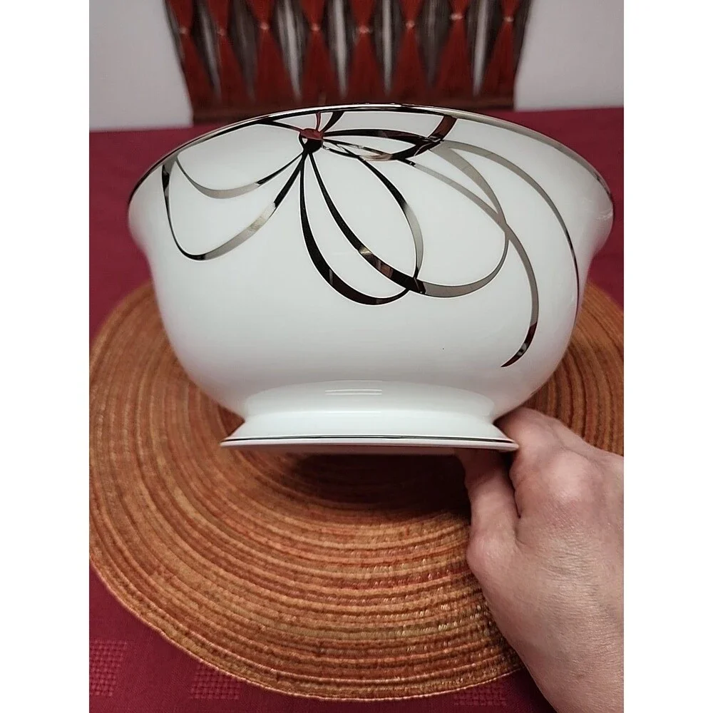 Kate Spade NewYork By Lenox Belle Boulevard Footed Serving Bowl 8.75